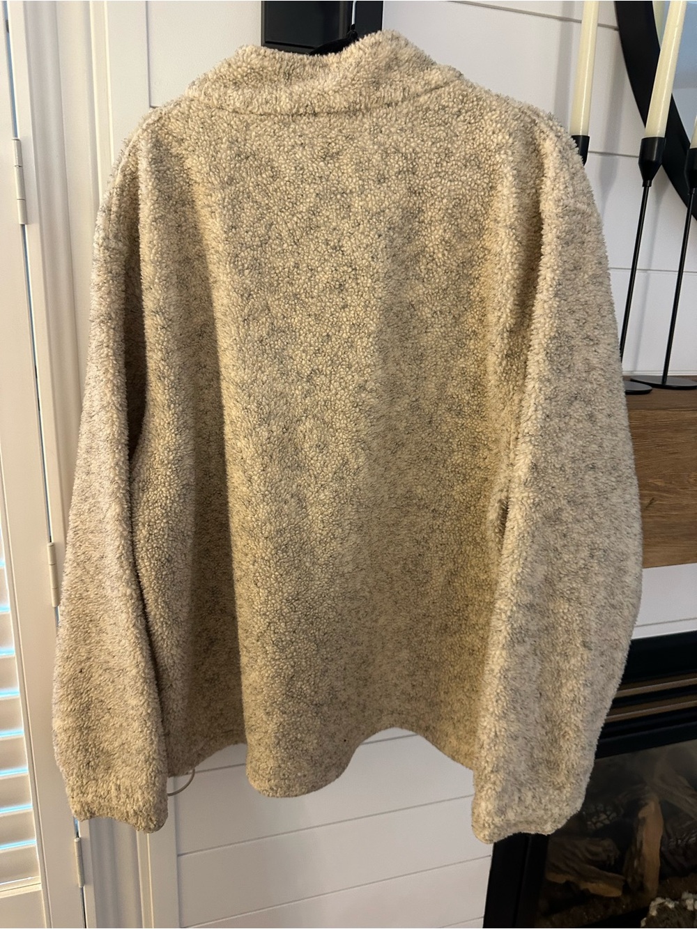 Vintage Northern Reflections Women's Beige Sherpa Half-Zip Pullover - Picture 4 of 4